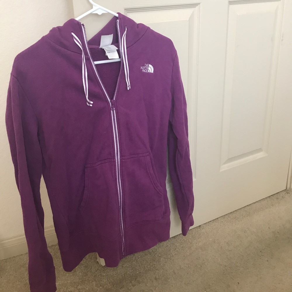 The north face hoodie purple medium